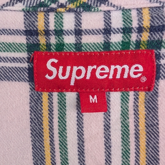 SUPREME Pink Tartan Plaid Flannel Cargo Vest Size Medium - Picture 5 of 10